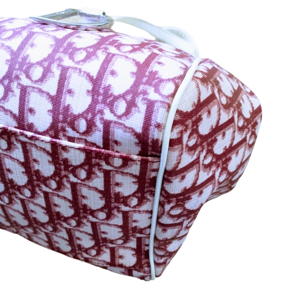 💯 Authentic Christian Dior(Made in Italy) Trotter Bag. Pink and White - Picture 14 of 15